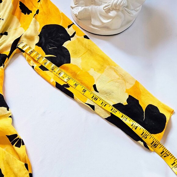 Bold Vintage Canadian Black and Yellow Floral Sundress - Picture 13 of 15